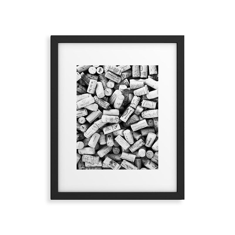 Something Nostalgic II Twist-off Wine Corks in Black And White #decor #society6 #buyart Framed Art Print Gallery Image 4