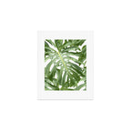 Vibrant tropical foliage on white Art Print Gallery Image 1