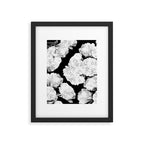 White Peony Flowers Black Background #decor #society6 #buyart Framed Art Print Gallery Image 6