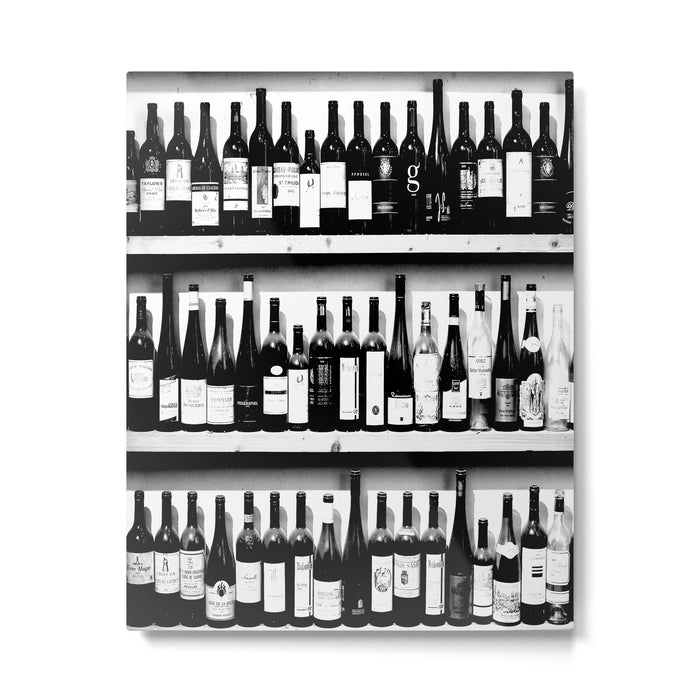 Wine Bottles in Black And White #decor #society6 #buyart Metal Print Gallery Image 1