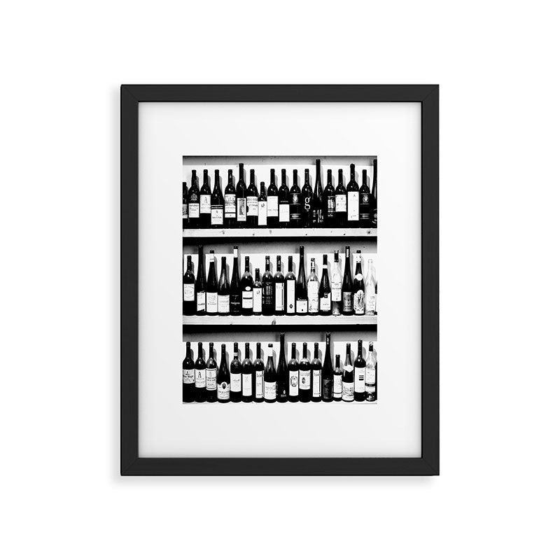 Wine Bottles in Black And White #decor #society6 #buyart Framed Art Print Gallery Image 4