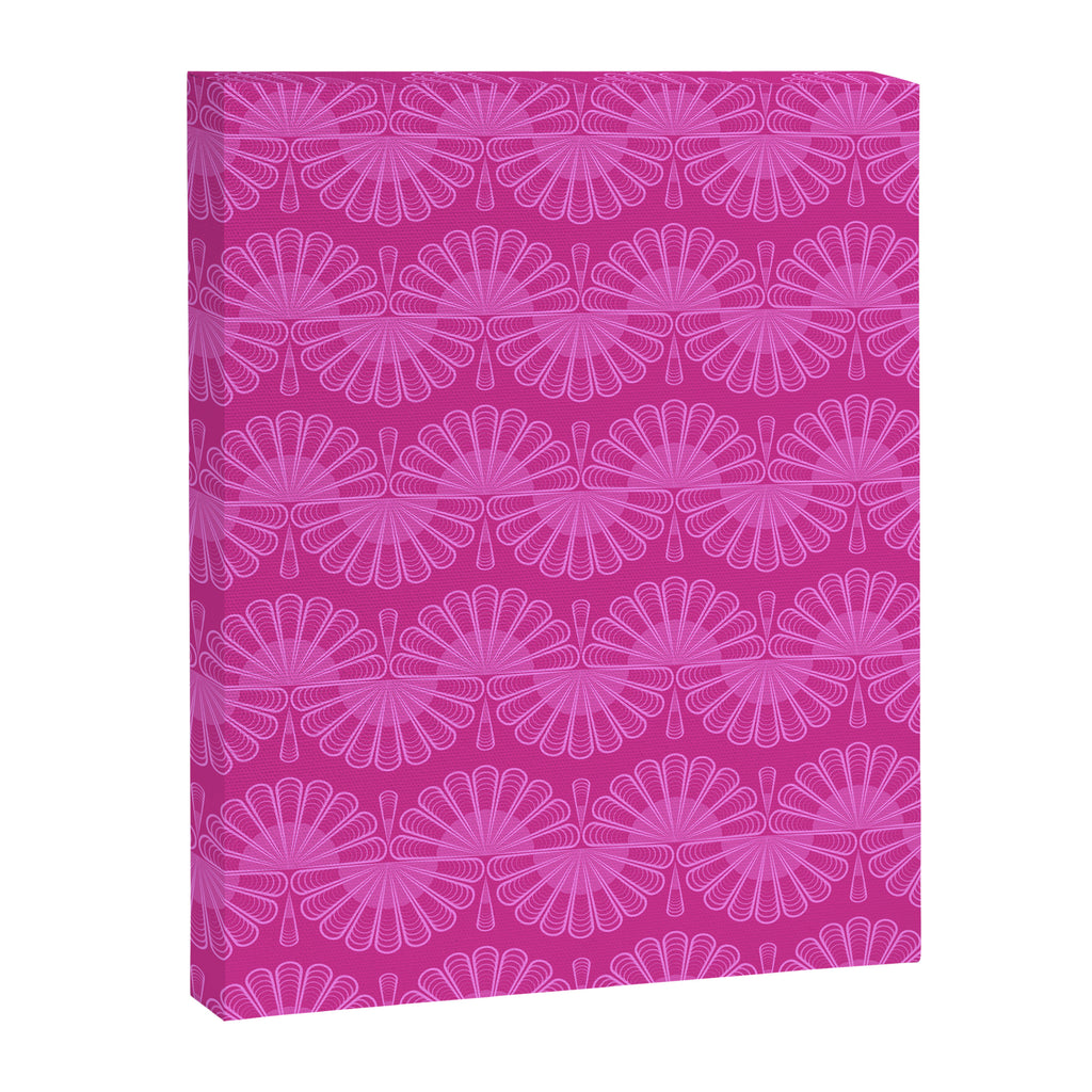 Pink neon bright geometric pattern  Canvas Print Gallery Image 8