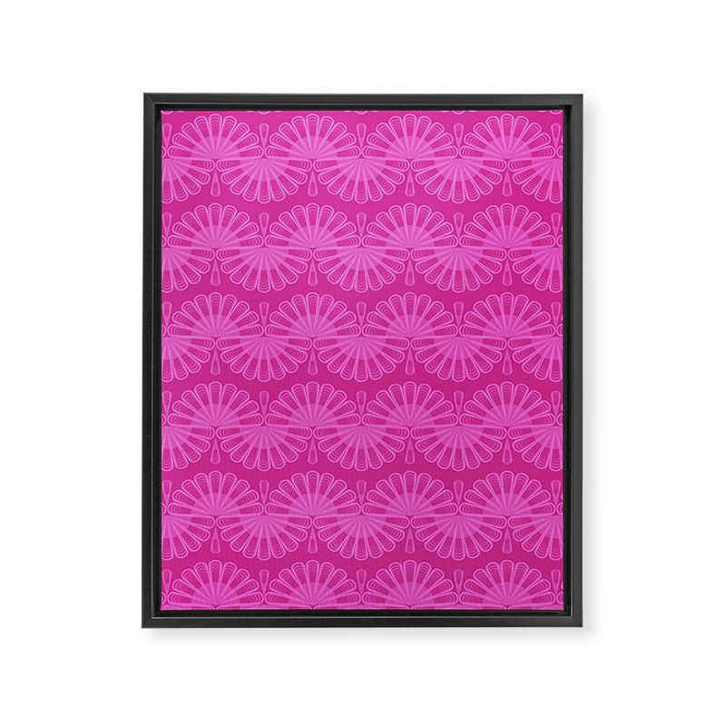 Pink neon bright geometric pattern  Framed Canvas Print Gallery Image 8