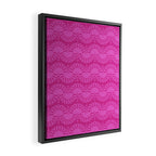 Pink neon bright geometric pattern  Framed Canvas Print Gallery Image 2
