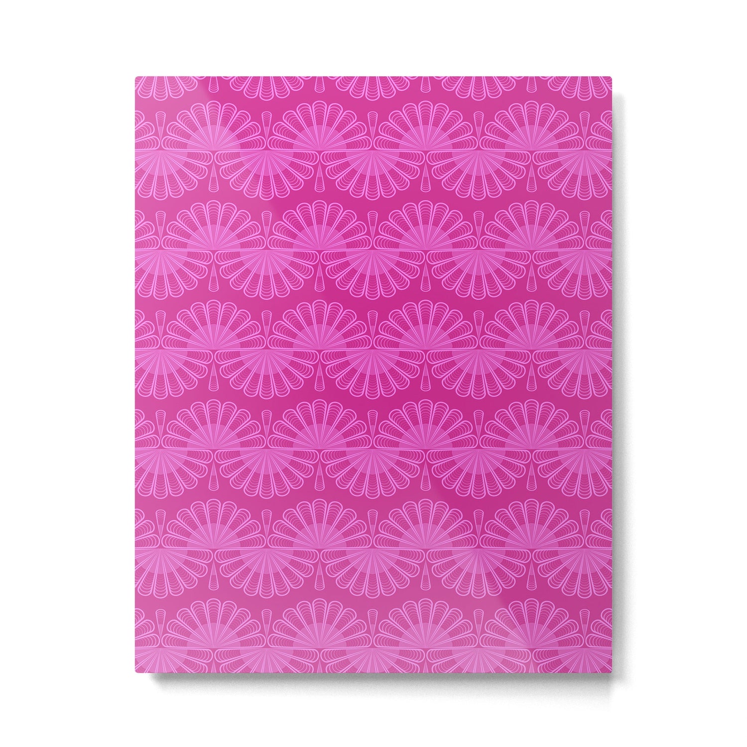 Pink neon bright geometric pattern  Metal Print Gallery Image 6
