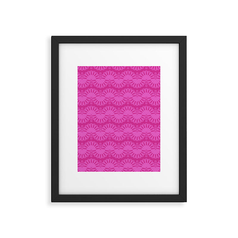 Pink neon bright geometric pattern  Framed Art Print Gallery Image 6