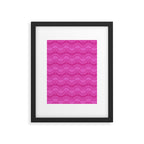 Pink neon bright geometric pattern  Framed Art Print Gallery Image 6