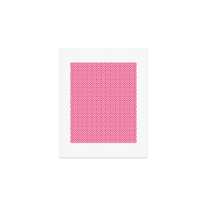 Red and white ornament art deco geometry Art Print Gallery Image 1