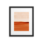 Watercolor Abstract 08 Burnt Orange Landscape Framed Art Print Gallery Image 5