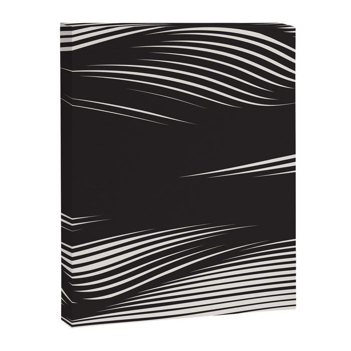 Wavy Black and Beige 13 Canvas Print Gallery Image 1