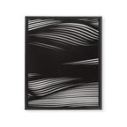 Wavy Black and Beige 13 Framed Canvas Print Gallery Image 8
