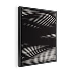 Wavy Black and Beige 13 Framed Canvas Print Gallery Image 2