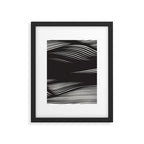 Wavy Black and Beige 13 Framed Art Print Gallery Image 6