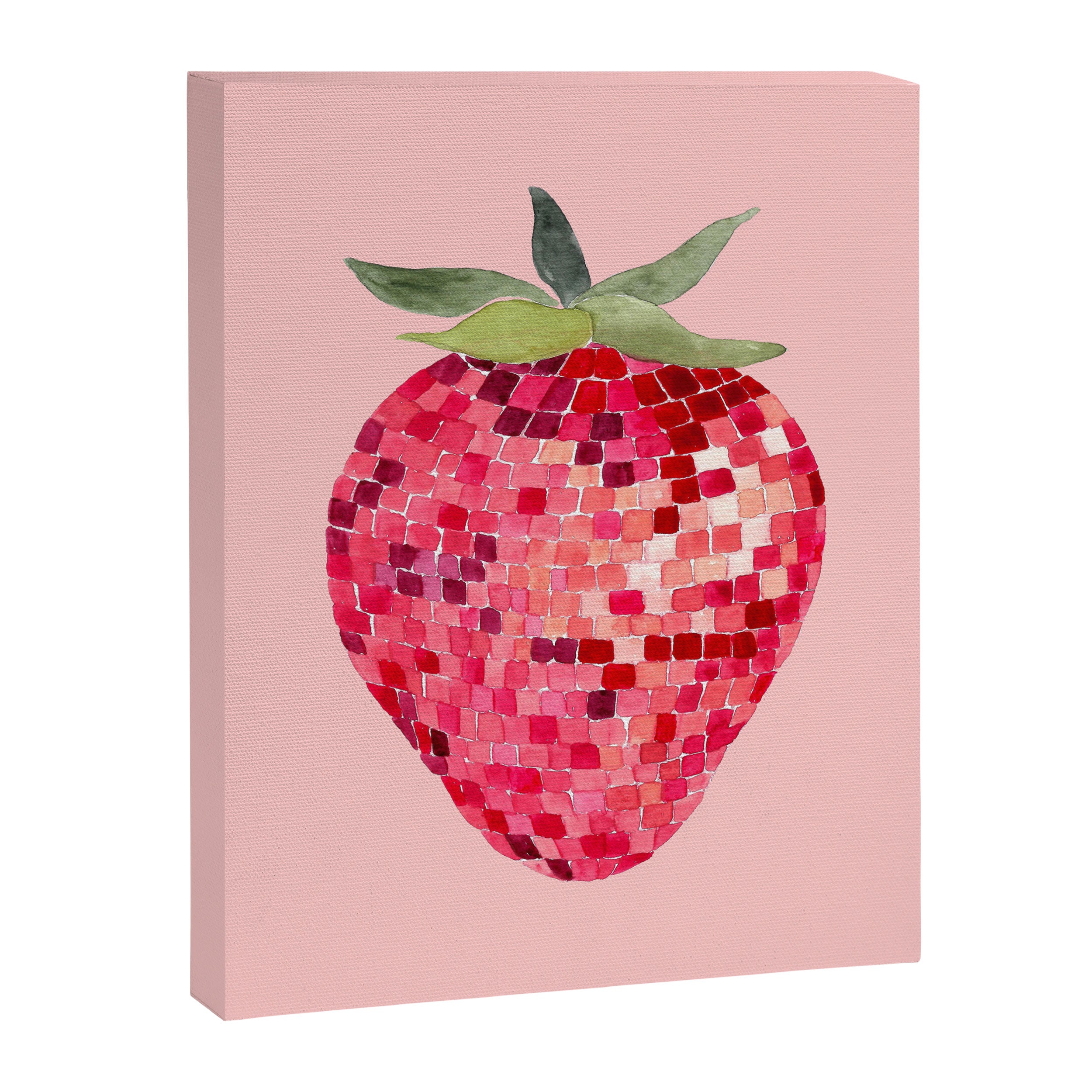 Disco Ball Strawberry Canvas Print Gallery Image 8