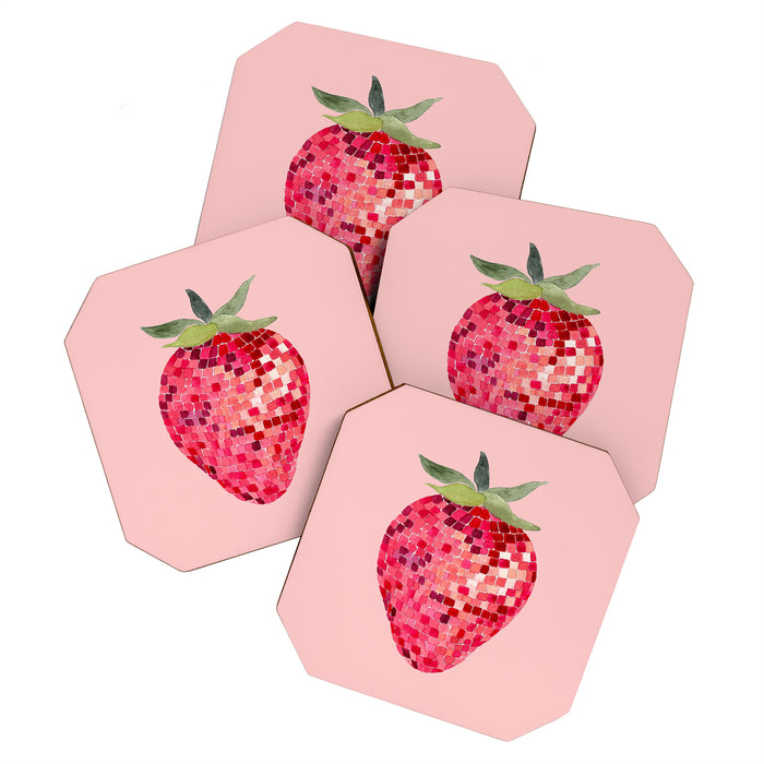Disco Ball Strawberry Coaster Gallery Image 1