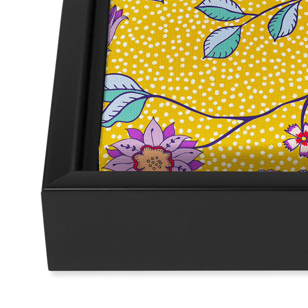 Vibrant Vintage Blooms Framed Canvas Print Gallery Image 3