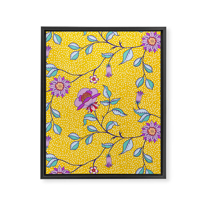 Vibrant Vintage Blooms Framed Canvas Print Gallery Image 1