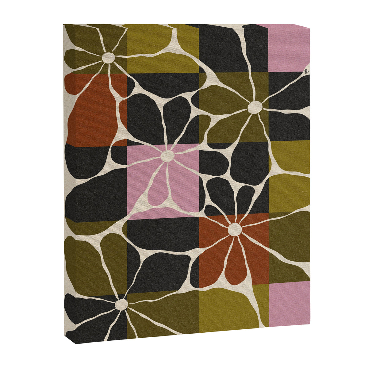 Block Flowers Canvas Print Gallery Image 6