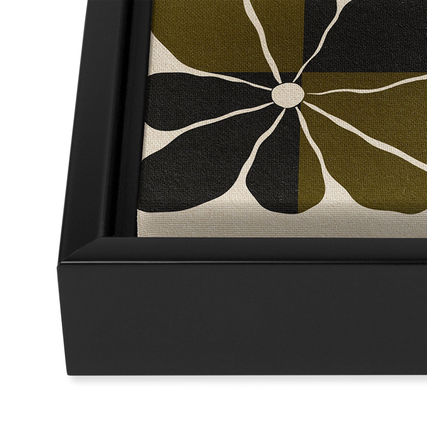 Block Flowers Framed Canvas Print Gallery Image 3