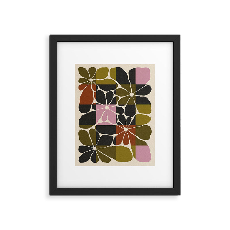 Block Flowers Framed Art Print Gallery Image 5