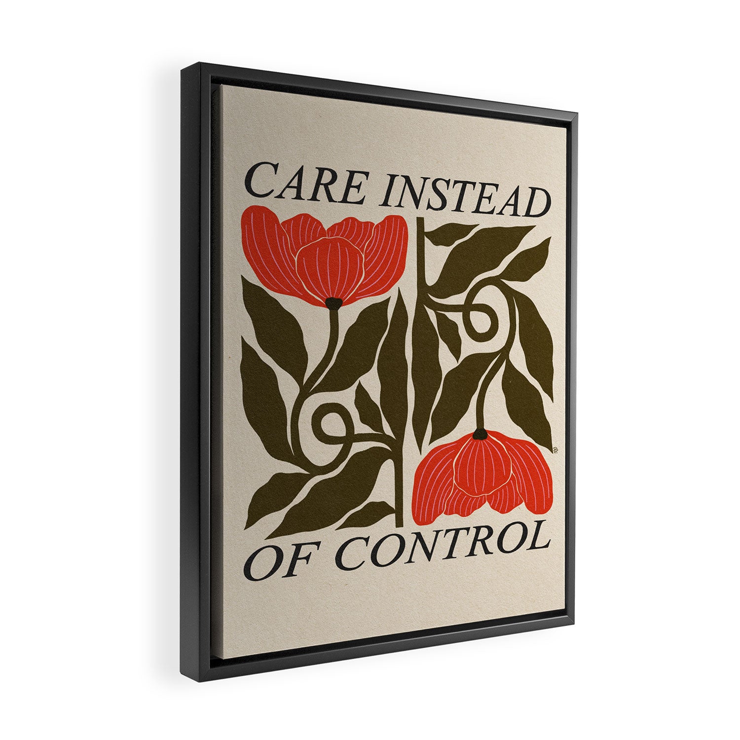 Care Framed Canvas Print Gallery Image 2