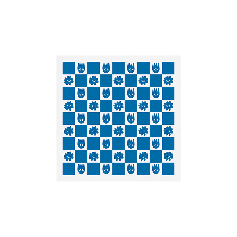 Checkered Flower Smiles Art Print Gallery Image 1