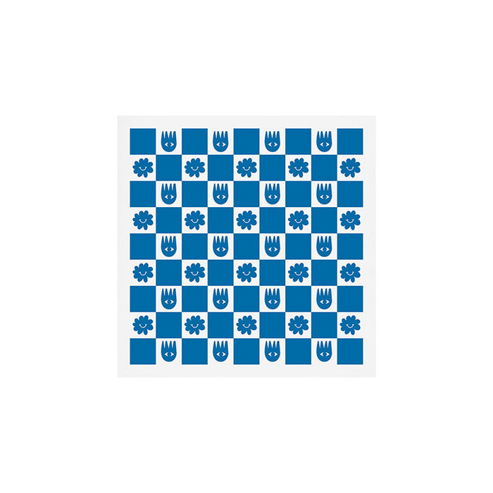 Checkered Flower Smiles Art Print Gallery Image 1
