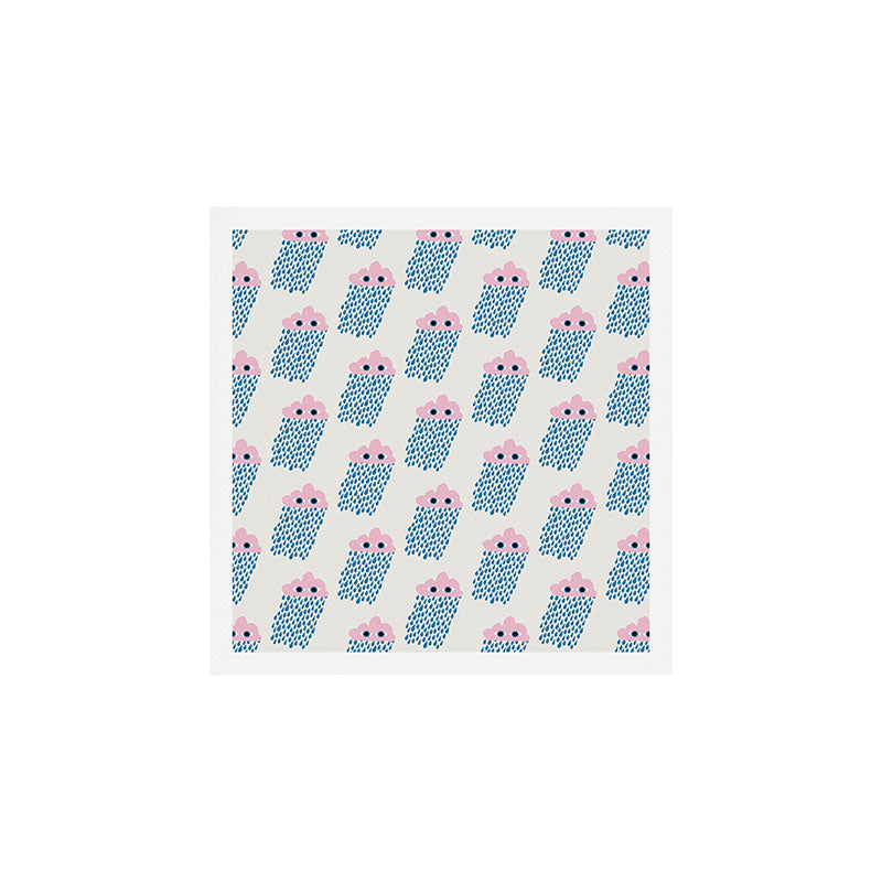 Pink Rain Pattern Art Print Gallery Image 1