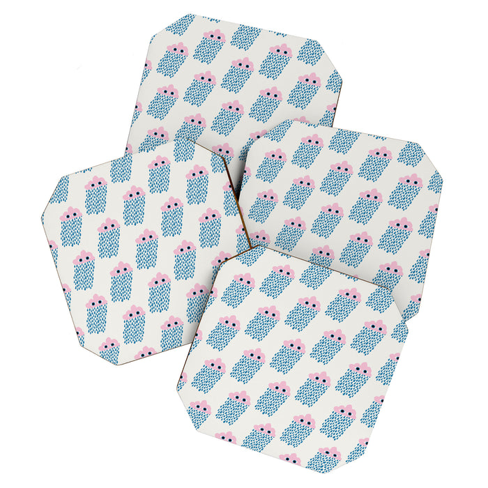 Pink Rain Pattern Coaster Gallery Image 1