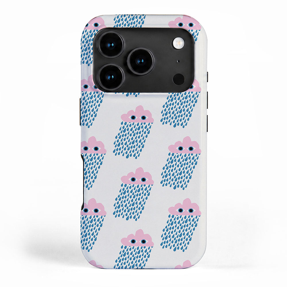 Pink Rain Pattern iPhone Case Gallery Image 1