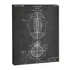 American Football Patent - Football Art - Black Chalkboard Canvas Print Gallery Image 8