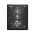 American Football Patent - Football Art - Black Chalkboard Framed Canvas Print Gallery Image 8