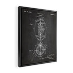 American Football Patent - Football Art - Black Chalkboard Framed Canvas Print Gallery Image 2