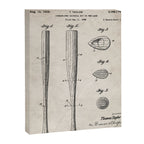 Baseball Bat Patent - Baseball Art - Antique Canvas Print Gallery Image 8