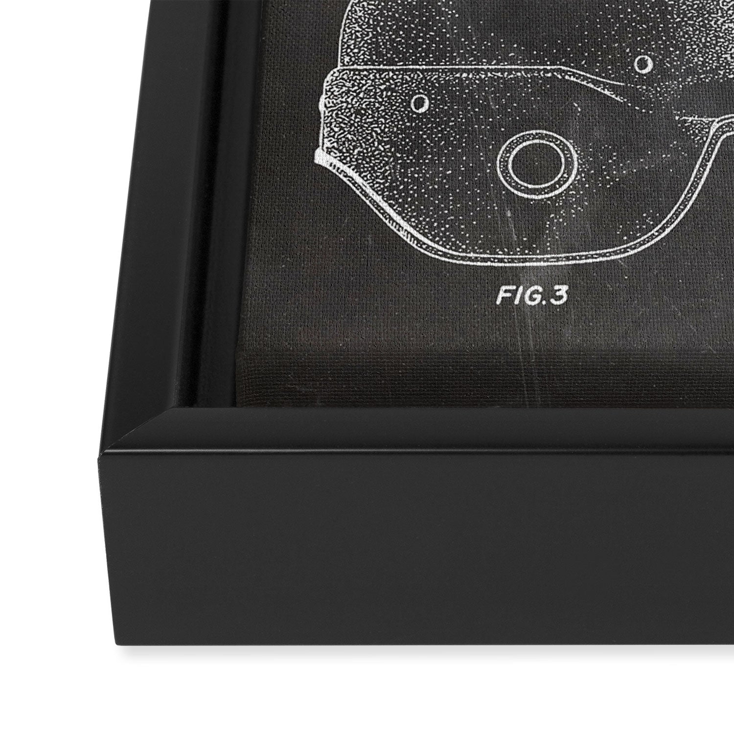 Baseball Helmet Patent - Baseball Player Art - Black Chalkboard Framed Canvas Print Gallery Image 3