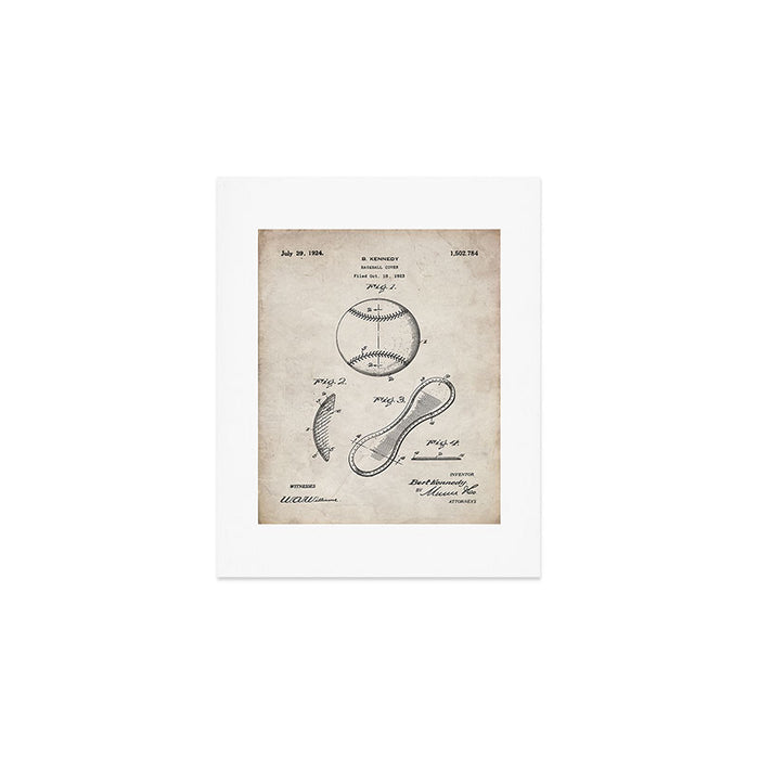 Baseball Patent - Softball Art - Antique Art Print Gallery Image 1