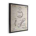 Baseball Patent - Softball Art - Antique Framed Canvas Print Gallery Image 2
