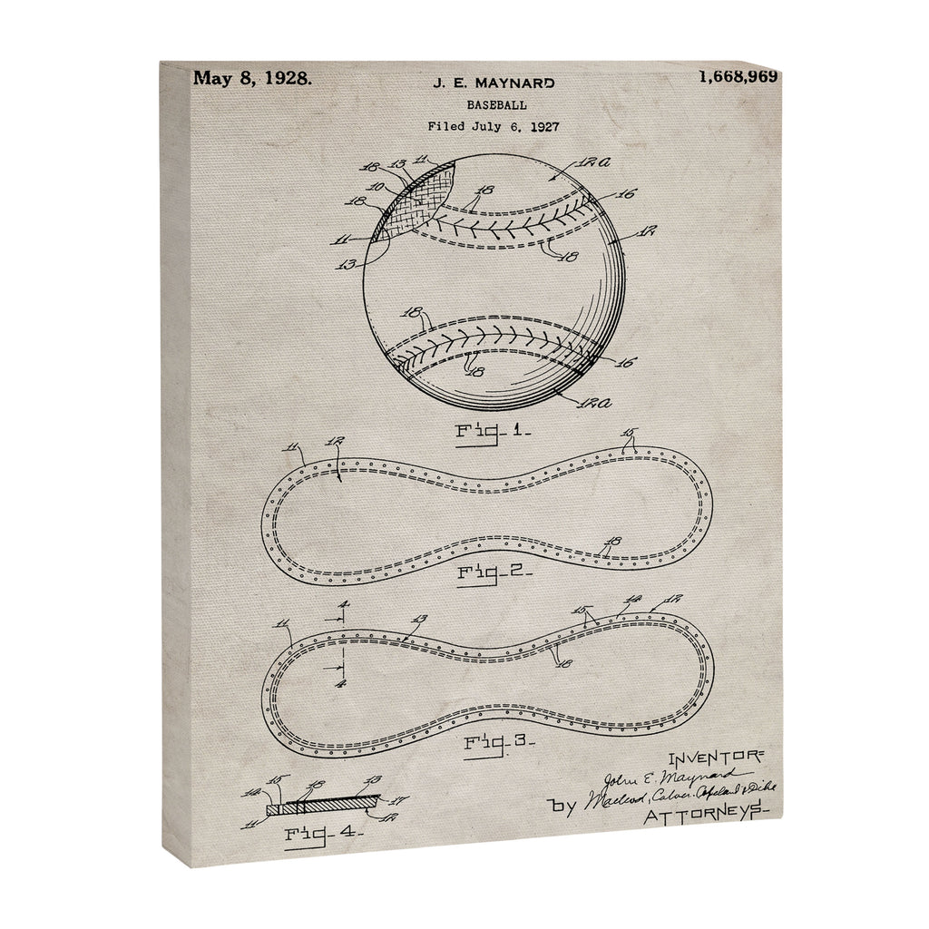 Baseball Patent - Softball Art - Antique Canvas Print Gallery Image 8