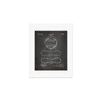 Baseball Patent - Softball Art - Black Chalkboard Art Print Gallery Image 1