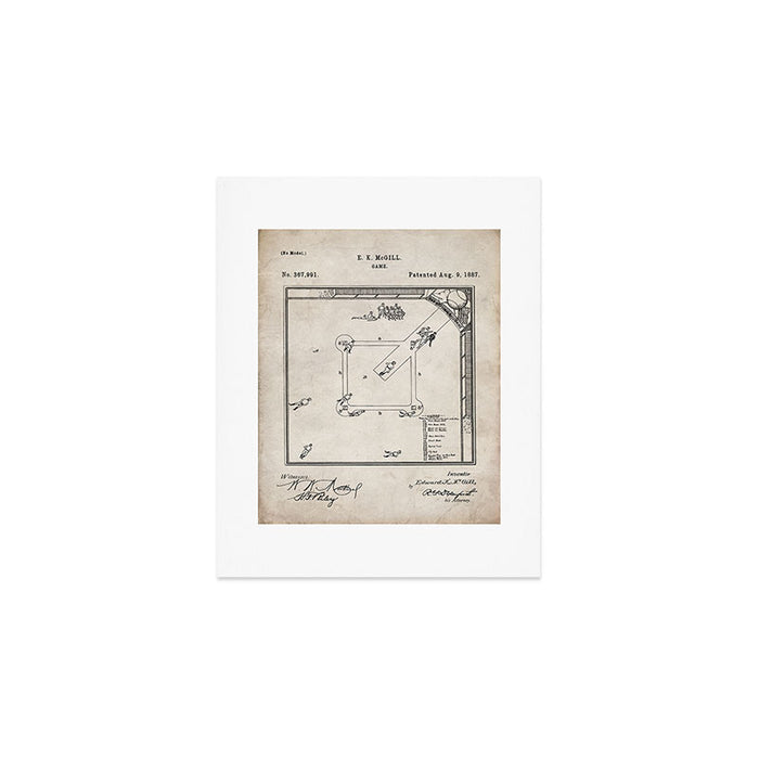 Baseball Patent - Sports Fan Softball Baseball Art - Antique Art Print Gallery Image 1