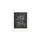 Basketball Patent - Basketball Player Coach Team Art - Black Chalkboard Art Print Gallery Image 1