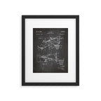Basketball Patent - Basketball Player Coach Team Art - Black Chalkboard Framed Art Print Gallery Image 6