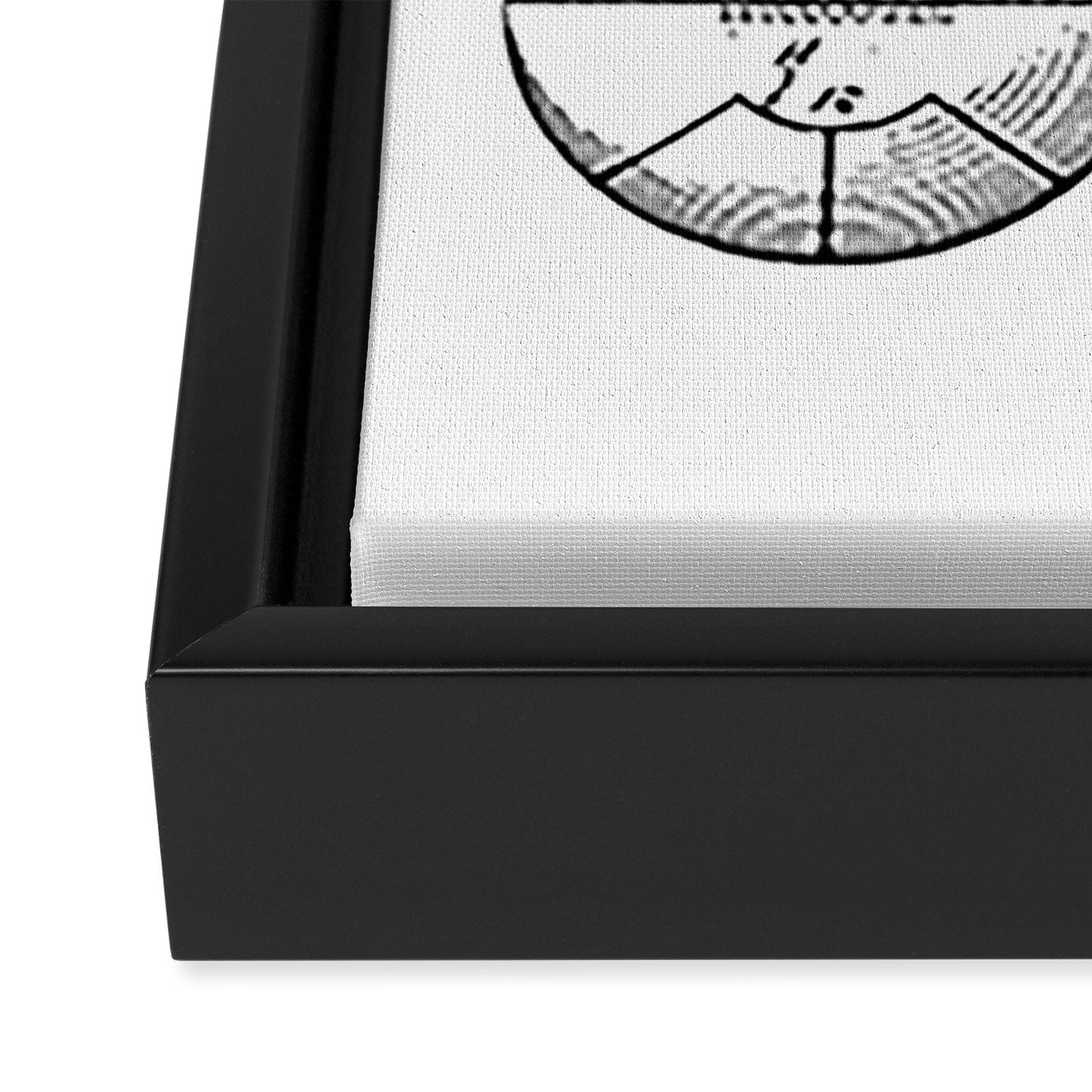 Basketball Patent - Sports Fan Team Coach Art - White Framed Canvas Print Gallery Image 3