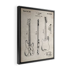 Bass Guitar Patent - Bass Guitarist Art - Antique Framed Canvas Print Gallery Image 2