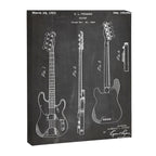 Bass Guitar Patent - Bass Guitarist Art - Black Chalkboard Canvas Print Gallery Image 8
