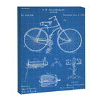 Bicycle Patent - Cyclling Art - Blueprint Canvas Print Gallery Image 8