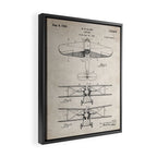 Biplane Patent - Aviation Art - Antique Framed Canvas Print Gallery Image 2