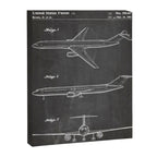 Boeing 777 Airliner Patent - 777 Airplane Art - Black Chalkboard Canvas Print Gallery Image 8