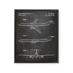Boeing 777 Airliner Patent - 777 Airplane Art - Black Chalkboard Framed Canvas Print Gallery Image 8