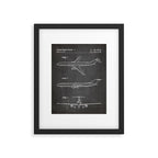 Boeing 777 Airliner Patent - 777 Airplane Art - Black Chalkboard Framed Art Print Gallery Image 6